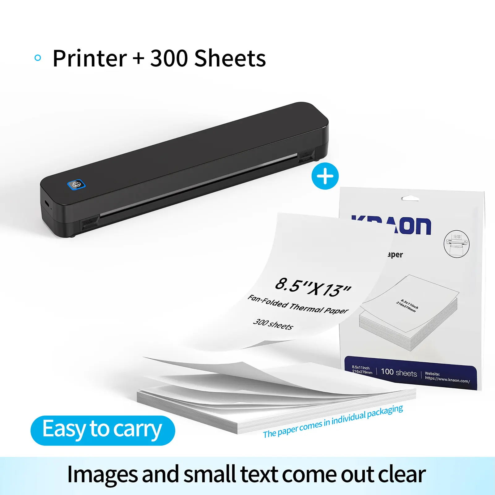 Black Printer + 300 Sheets