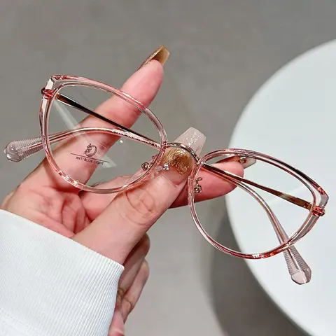 Vintage Cat Eye Frame Eyeglasses, High Quality Eyeglasses, Blue Light Blocking Eyeglasses for Women & Men, Fashion Eyeglasses for Work, Daily Clothing Decor, for Student Daily Use, Trendy Frames, Vintage Style Eyeglasses, Stylish Eyeglass