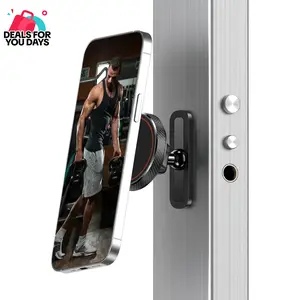 Gym Magnetic Phone Holder for Magsafe,360 Adjustable, Compatible with 4.7-6.5" Smartphones, Alloy Base and Joint, Black-Christmas gift, New Year Gift #SummerVibes
