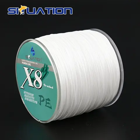 SIIUATION 8-Strand PE Braided Fishing Line, x8-100lb-300m Smooth Long Throw Long Cast Line, 300m/328yds Super Strong Wear-Resistant Spin Casting Gear, 12/25/40/60/80/100lb Options for Outdoor Fishing