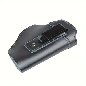 Adjustable Snap Button Closure, Breathable Lining & Quick-Draw Design,  Classic Black Tactical Holster for Everyday Carry,  Gun Accessories for Outdoors, Leather Holster, Revolver Holster, Pistol Leather Holster, Iwb Carry Holster, Sig Pistol