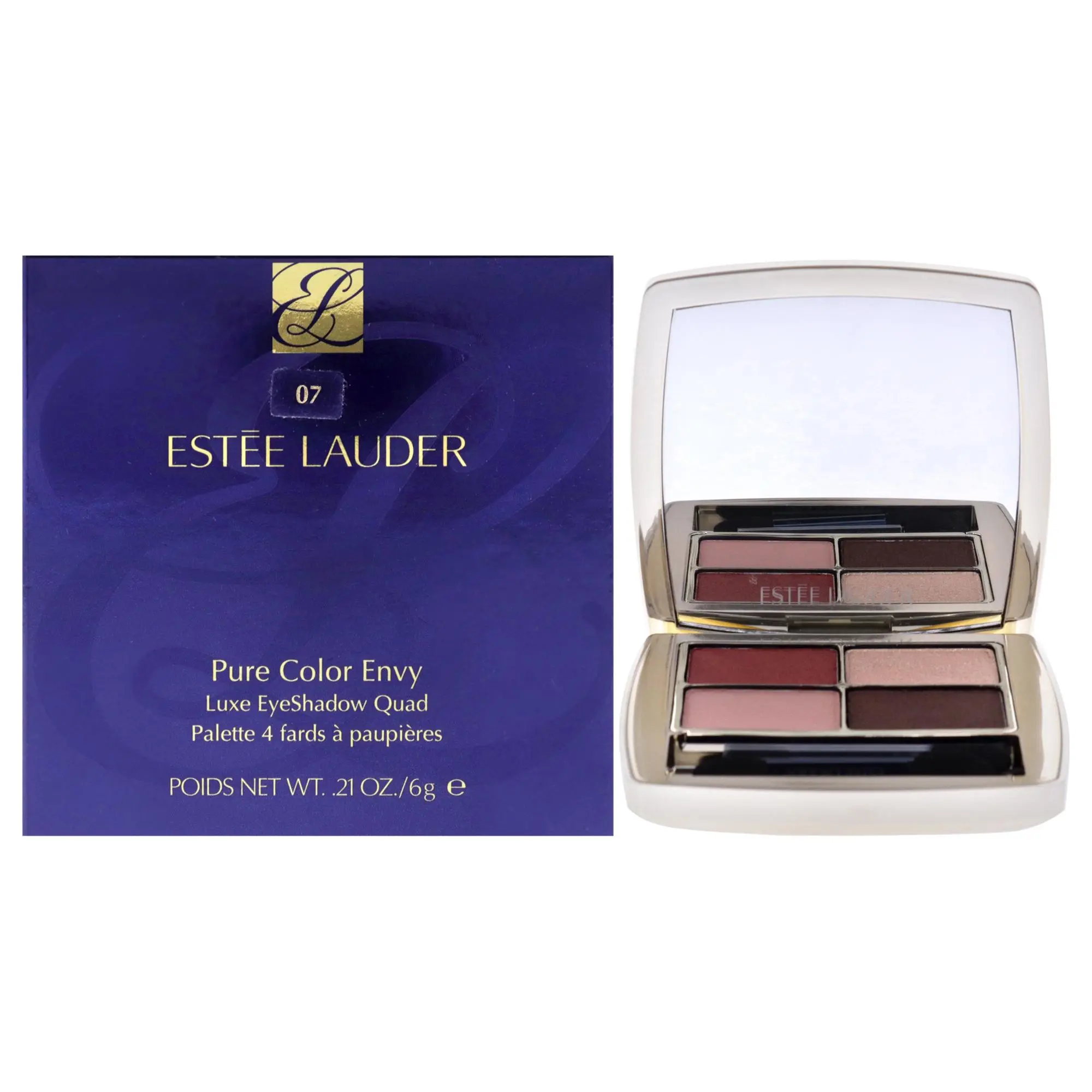 Estee Lauder Pure Color Envy Luxe Compact Eyeshadow Palette - 07 Boho Rose, Blendable Women's Eye Makeup, 0.21 oz