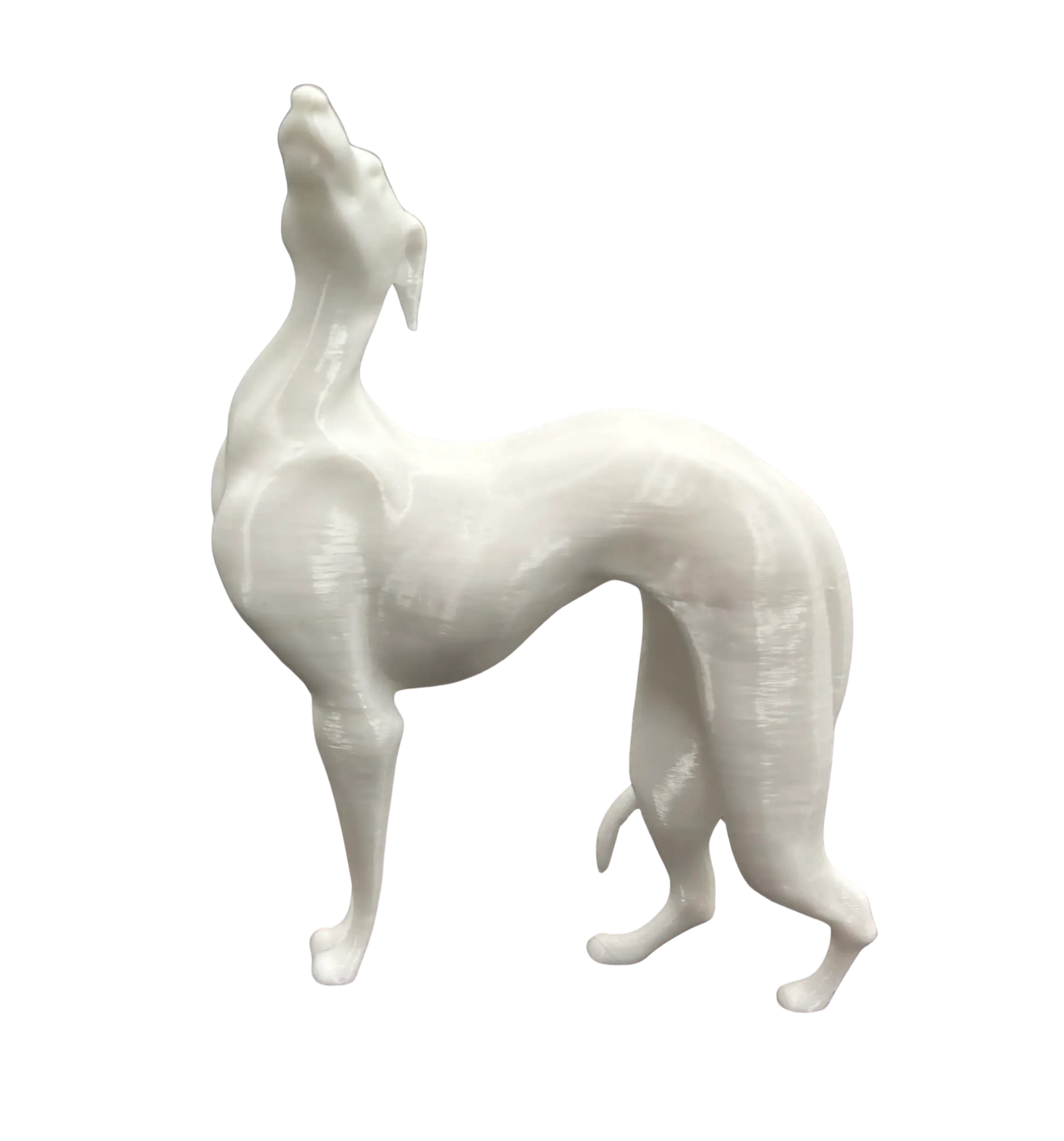 Pat the Dog Figurine 5 Inches Tall Sitcom Inspired White Greyhound Statue