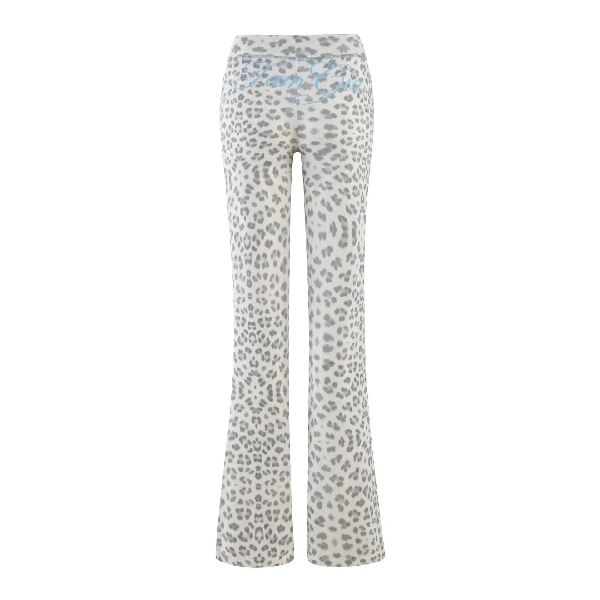 White leopard patterned pants