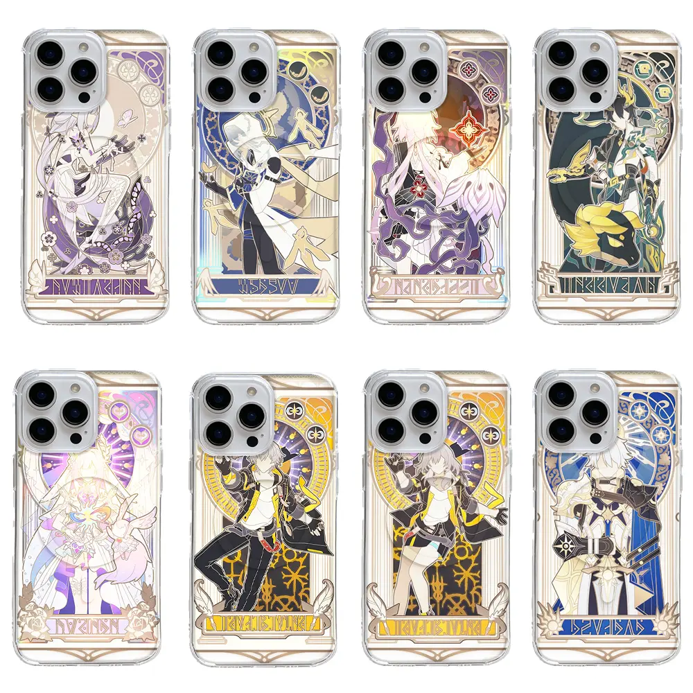 Honkai: Star Rail Tarot Art Phone Case, Ideal Gift for Anime Fans, Shockproof Cover for iPhone 17, 16, 15, 14, 13, 12, 11, Pro, Pro Max, Air, Plus | Samsung Galaxy S23, S24, S25, S26, Plus, Ultra  Transparent magnetic cover, Smartphone, Handheld