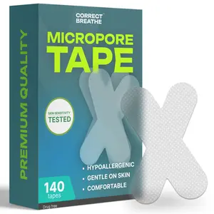 CorBreev Mouth tape (140 Pack) - Skin-Friendly, Hypoallergenic, Easy to Apply & Remove, Reduce Snoring
