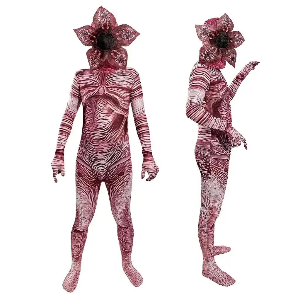 Cannibal Flower Jumpsuit Halloween Festival Horror Cosplay Bodysuit Costume for Bizarre Story Clothes   Funny toys and farce toys