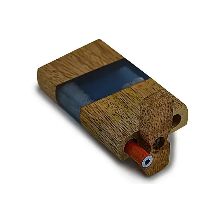 Handmade Wood & Acrylic Dugout w/ One Hitter - Blue