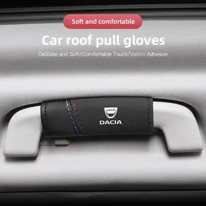 2Pcs Car Suede Leather Roof Handle Protective Cover For Dacia Bigster Spring Duster Sandero Jogger Dokker Lodgy