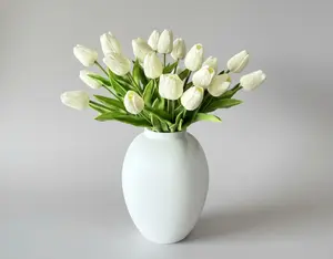 Real Touch Mini Tulip - Ivory (25 Stems)