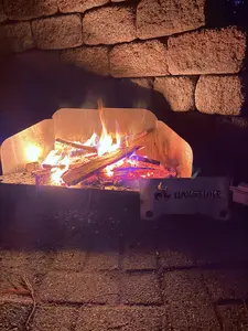 OakStoke Stainless Steel Refractor Fire Pit - Reflective Heat Design, Open Fire Cooking, Made in USA