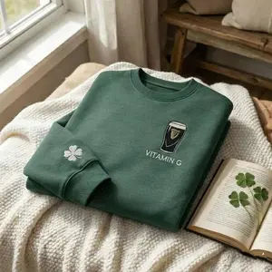 Embroidered Vitamin G Guinness Sweatshirt, Irish Beer Shirt, St Patrick's Day Shirt, Irish Drinking Gift