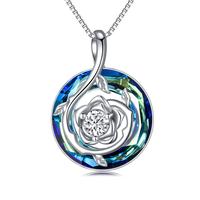 Blue- Created Round Austrian Crystal