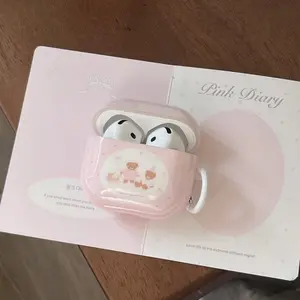 Polka Dot Bear Cart Case for Apple AirPods Pro 3/2/4/3/2, Fashionable Women's Earphone Case, Simple Design, Apple Earphone Cover