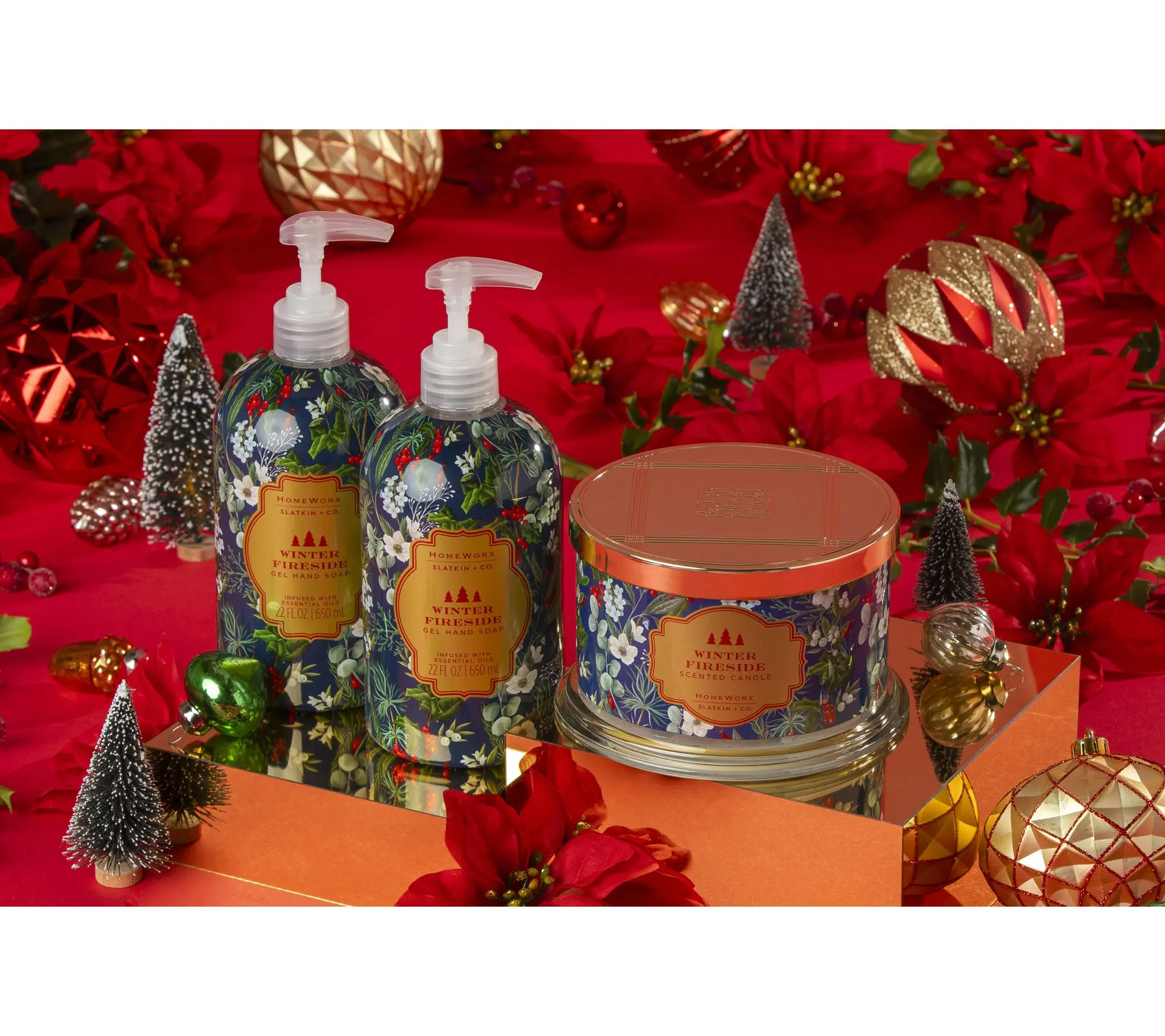 HomeWorx by Slatkin + Co. Cozy Winter 18oz Candle & 22oz Hand Soaps HomeWorx by Slatkin + Co. Cozy Winter 18oz Candle & 22oz Hand Soaps