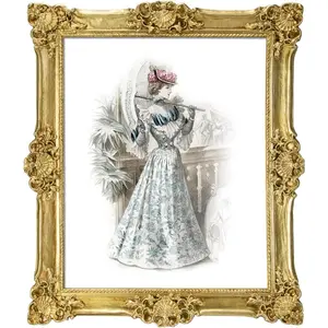 8x10 Picture Frames  Photo Frame with Glass Front Antique Picture Frame for Tabletop Wall Hanging (8x10,  Golden)
