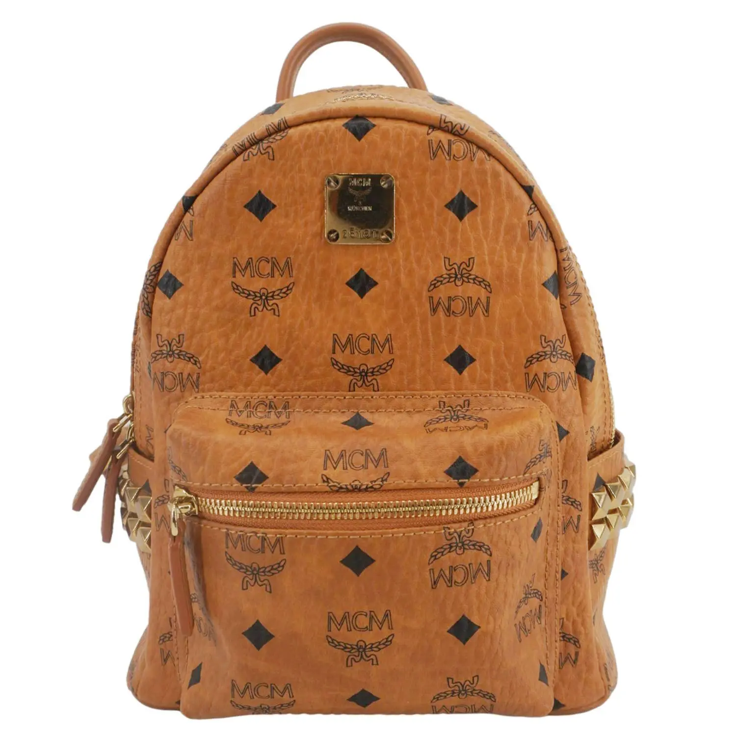 Pre-owned MCM Visetos Coated Canvas and Leather Backpacks 