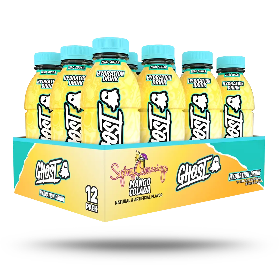 GHOST HYDRATION DRINKS x SYDNEY CUMMINGS | MANGO COLADA - 12 Pack - 16.9 Fl oz bottles GHOST HYDRATION DRINKS x SYDNEY CUMMINGS | MANGO COLADA - 12 Pack - 16.9 Fl oz bottles