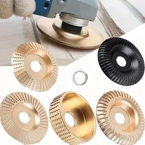 5/4/3 Pcs Angle Grinder Wood Carving Disc Set,Angle Grinder Attachments with 5/8 inch Arbor,Grinder Tool Grinding Wheel Shaping Disc for Wood Cutting,Cutting Wheel
