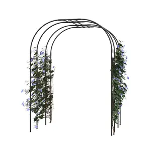 Garvee Metal Garden Arch, Assemble Freely Multiple Sizes Wide Metal Pergola Arbor for Various Climbing Plant Roses Vines Wedding & Event Garden Arch Trellis Bridal Party Decoration