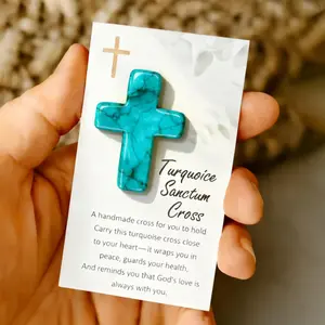 Cross Stones Pocket Hug Token Gift Card for Friends Funeral Favors EncouragementGifts for Women Adults Party Favors