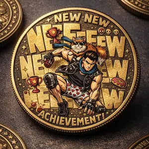 Dungeon Crawler Carl Collectible Coin, Princess Donut New Achievement Metal Coin, LitRPG Fantasy Challenge Coin for Gamer & Book Lovers, Nerd Fans Gift