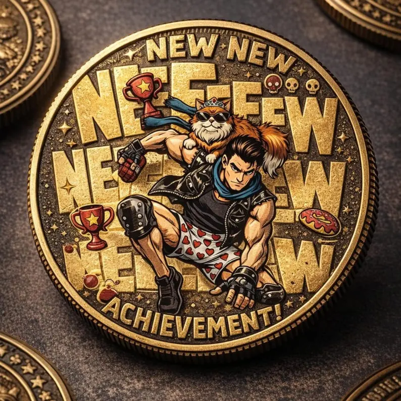Dungeon Crawler Carl Collectible Coin, Princess Donut New Achievement Metal Coin, LitRPG Fantasy Challenge Coin for Gamer & Book Lovers, Nerd Fans Gift