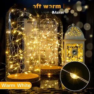 [New deal] - 6 Pack Fairy Lights Battery Operated 7ft 20 LED Mini String Lights Twinkle Lights Silver Wire Firefly Starry Moon Lights for Mason Jars Wedding Party Christmas Centerpiece Table Decorations,Warm White