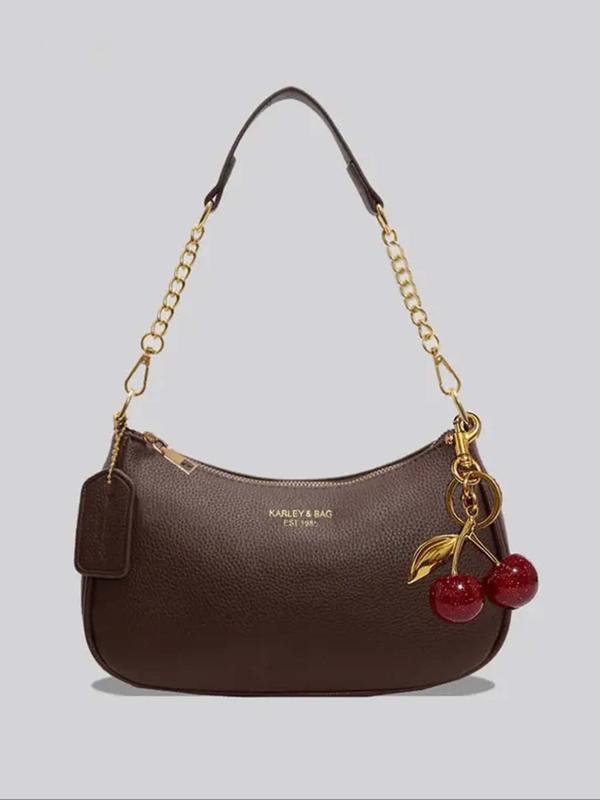 Minimally designed single shoulder armpit bag, simple and casual multifunctional texture single shoulder bag, personal metal chain strap exquisite single shoulder bag, Handbag Shoulder Bag, suitable for daily travel, shopping, dating, etc.