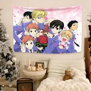 This Ouran High School Host Club decorative tapestry background cloth tapestry, bedroom living room office decorative tapestry, fine and beautiful printing, the perfect Christmas gift for family and friends.