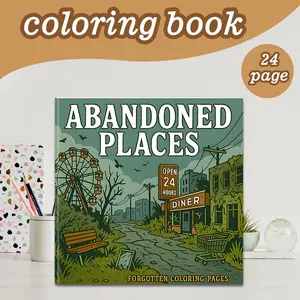 Cute Coloring Book, 24 Bold Stress-Relief Designs, 7.9in X 7.9in Perfect Size, Thick Paper, Hand-Drawn Original Art, Gift for Adults Kids Teens