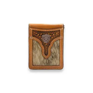 Men's Card Case Wallet - Calf Hair Basketweave