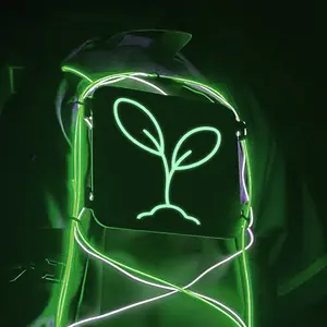 LUMENITE Sprout Light Panel for Hydropacks, Backpacks | Portable Rave Festival and Concert Neon Accessory | 5.5" x 5.5" | Hand-Wired Design