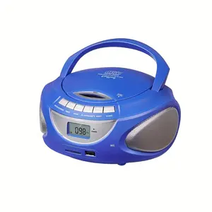Vintage-style CD player with Bluetooth, AM/FM radio, dual stereo speakers, USB/TF support, AUX input, headphone jack, and durable build—a thoughtful gift for birthdays, holidays, and music enthusiasts