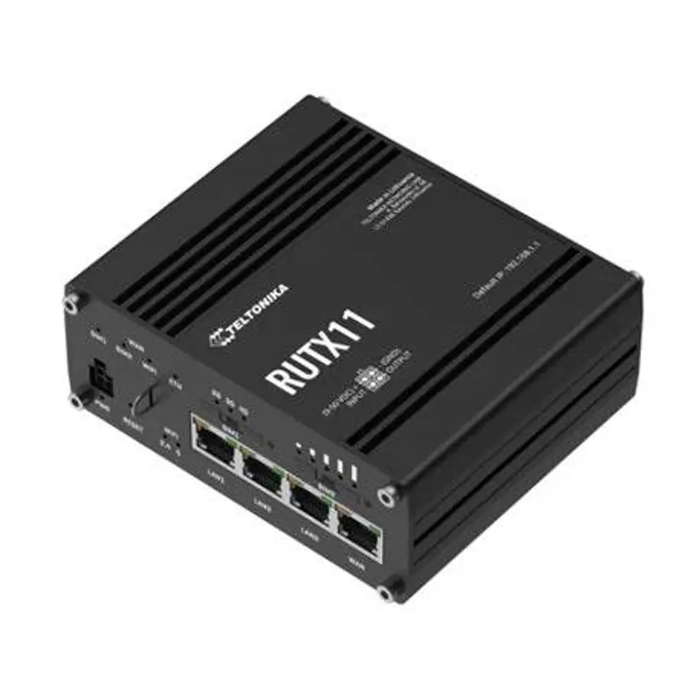 Teltonika RUTX11 4G LTE Cat 6 Industrial Router with Gigabit Ethernet