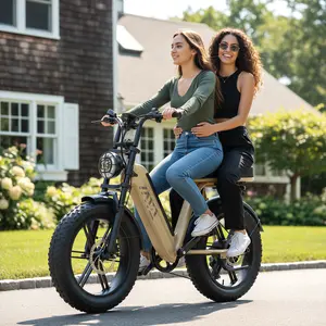 1500W Electric Bike with 20" Fat Tires | 90 N.m Torque, 28 MPH Top Speed | 48V 15AH Battery, 65KM Range, LCD Display & Bluetooth App | Black & Desert Yellow