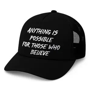 Anything is Possible for Those Who Believe Hat Inspirational Mesh Back Cap Adjustable Unisex Snapback with Empowering Message