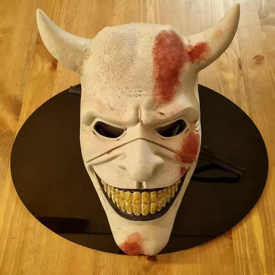 Horror The Black Phone Mask Cosplay Scary The Grabber Evil Killer Latex Helmet Halloween Carnival Party Costume Props men andwomen