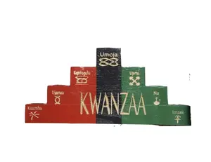 RBG Kwanzaa Kinara with Symbols and Swahili Principles