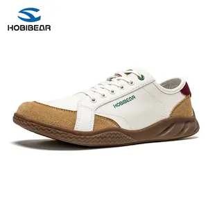 HOBIBEAR Lace-up Casual Wide-Width Vintage Leather Fashion Women's and Men's Casual Shoes