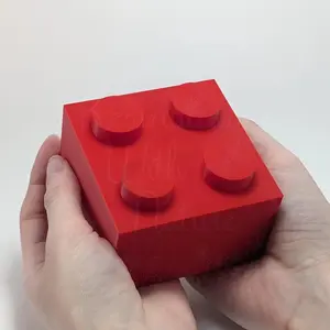 XL 5x Scale Brick, 3D Printed Building Block, Oversized Novelty, XL Construction, Fidget Brick, Stacking Desk Art Paperweight