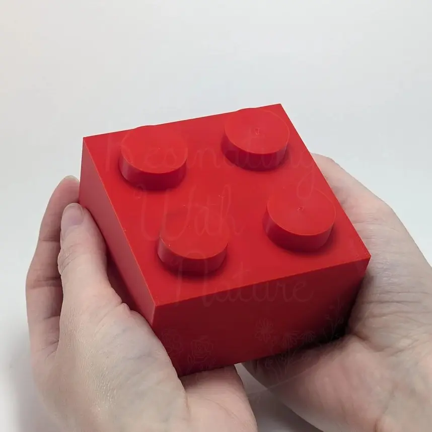 XL 5x Scale Brick, 3D Printed Building Block, Oversized Novelty, XL Construction, Fidget Brick, Stacking Desk Art Paperweight