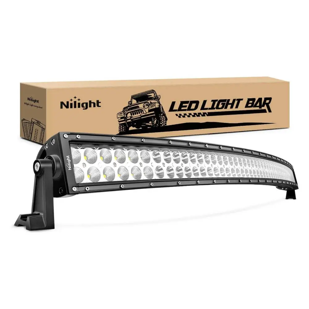 Nilight 42-Inch 240W Curved Polycarbonate LED Light Bar - 16800LM Spot/Flood Combo Beam, Off-Road Mount-Compatible Work Light for Van, Truck