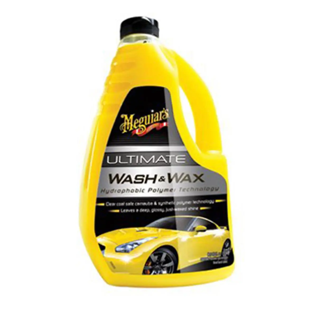 Meguiars G17748 48oz Liquid Ultimate Wash & Wax Automotive Paint Care Product - Synthetic Polymers, 3.89 lbs, 6.12 x 3 x 10.37 in, Car Paint Waxing, Car Detailing Chemicals for Cleaning & Deep Glossy Shine Enhancement, Paintwork Cleaner