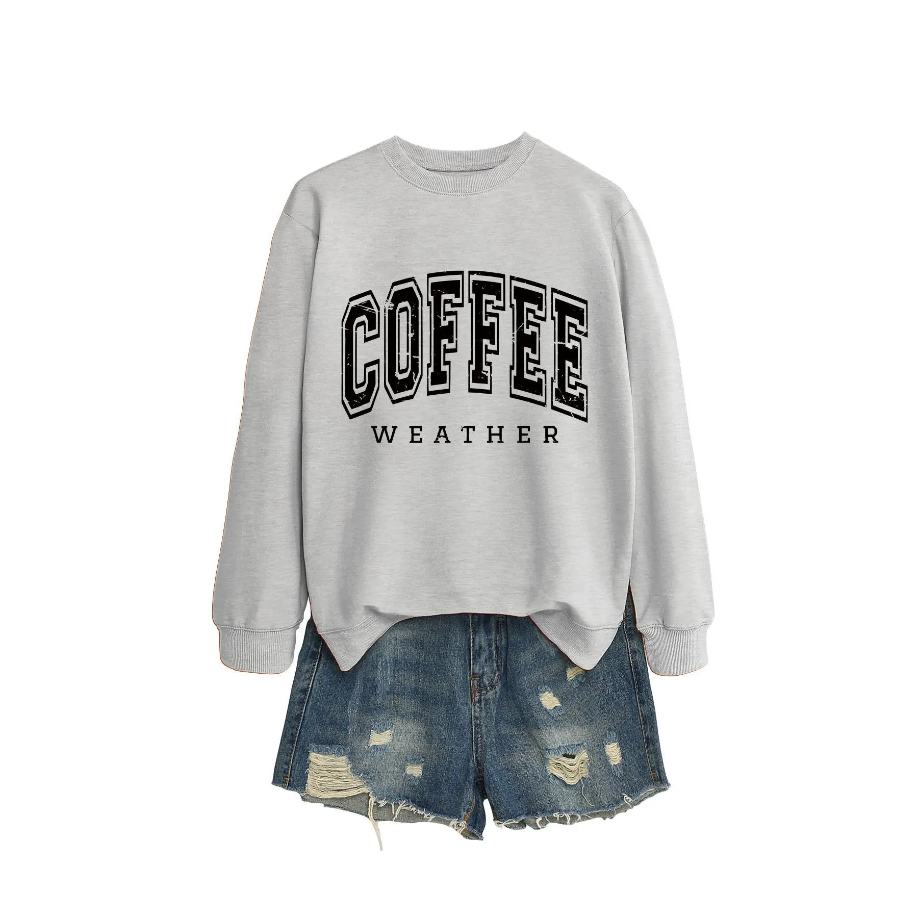 Grey hoodie (black text color picture)