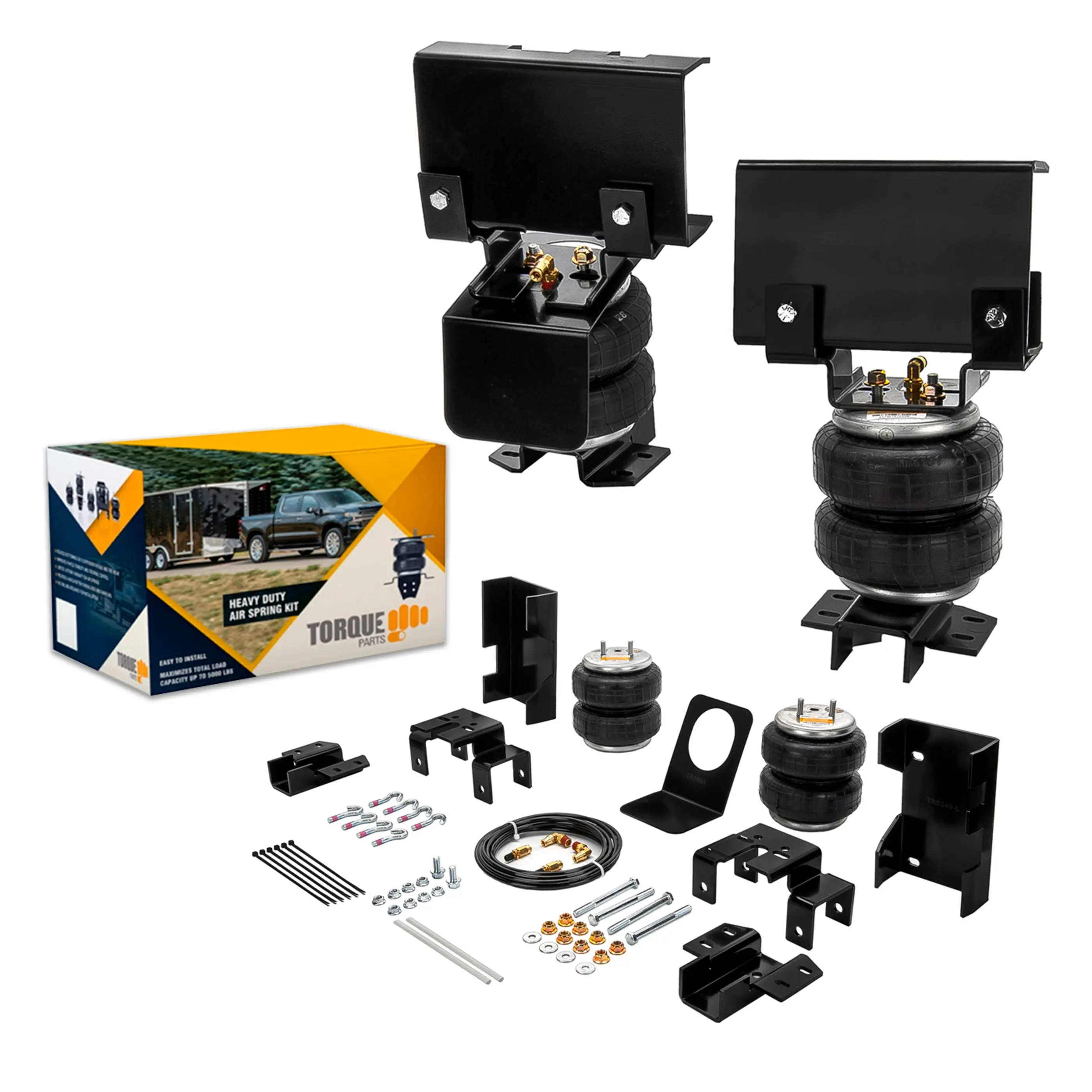 Air Suspension 1 Kit for 2001-2003 Chevy Silverado 1500HD Heavy-Duty Trucks, Easy Bolt-On Replacement for Chevy/GMC, Compatible with Airlift 57250, Enhances Steering Control & Stability Boost for Truck Haul/Tow Needs