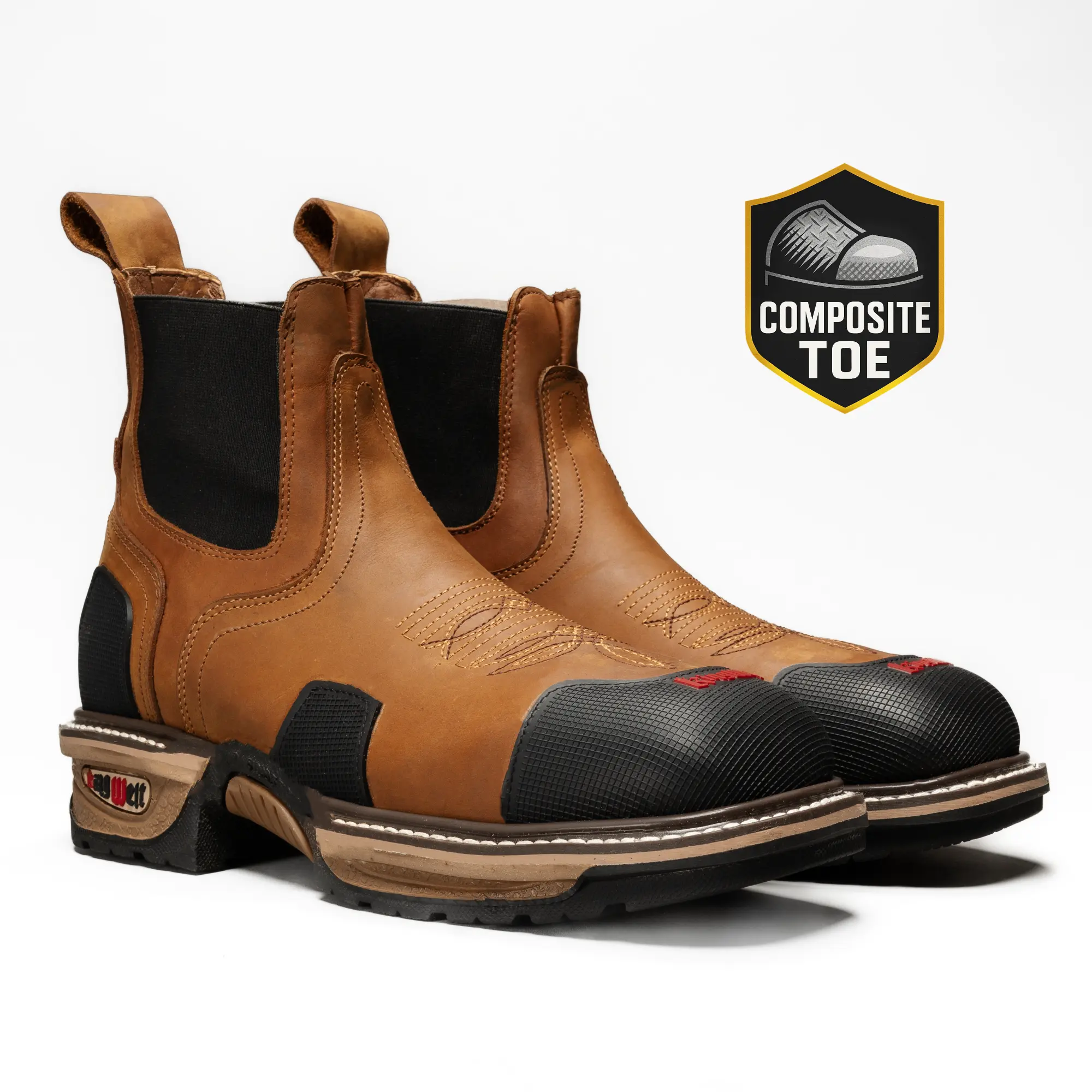 Buffalo 6" Men's Western Work Boot with Masterguard Protection Full Grain Leather Polyurethane Toe Protection Oil & Water Resistance