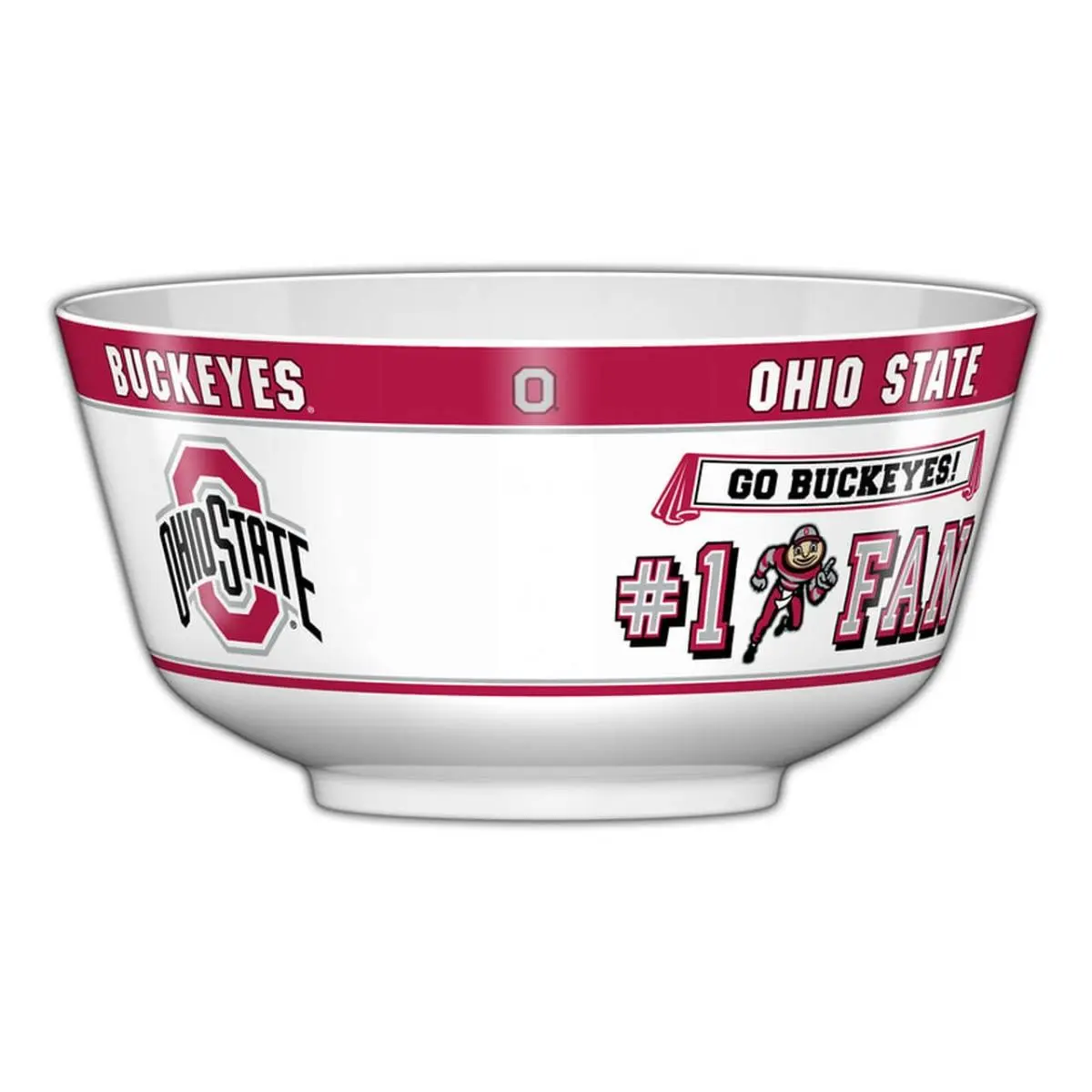 212 MAIN Party Food-Safe Large Deep Melamine Bowl - 11.75x6 in. with Bold Graphics, All Pro Kitchenware Part of Plates and Bowls Assortment, Food-Safe Bowls