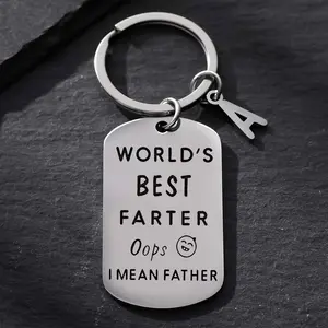 Engraved Dad Keychain - Heartfelt Personalized Gift for Christmas or Fathers Day, Unique Design from Son or Daughter, A Durable Keepsake to Showcase Love and Appreciation