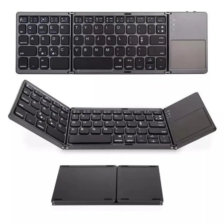 Bluetooth Keyboard 70% off Foldable Touch Keyboard, Universal for Three Systems, Lightweight Mini Foldable Wireless Keyboard